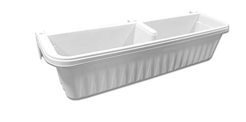 Photo 1 of 32" Adjustable Railing Planter, White