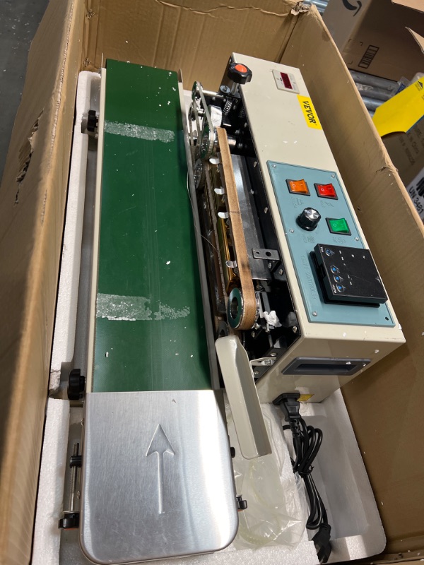 Photo 4 of FFMT LCD Automatic Continuous Band Sealer FR900 Updated Vision,Continuous Sealing Machine Temperature Control,Horizontal Bag Sealer Machine for PVC Bags Films
