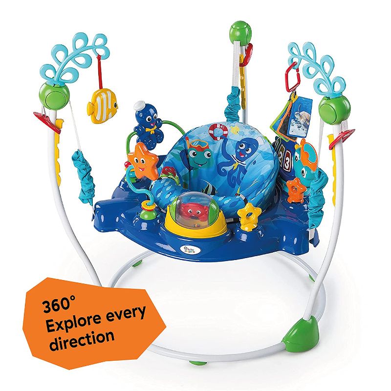 Photo 1 of Baby Einstein Neptune's Ocean Discovery Activity Jumper, Ages 6 months +, Multicolored, 32 x 32 x 33.13"
