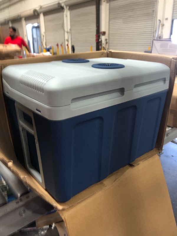 Photo 2 of **PARTS ONLY**
Electric Cooler and Warmer for Car and Home with Wheels - 48 Quart (45 Liter) Holds 60 Cans or 6 Two Liter Bottles and 15 Cans - Dual 110V AC House and 12V DC Vehicle Plugs
