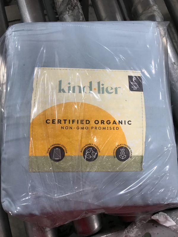 Photo 2 of 100% Organic Cotton Solid Sheet Set - Kindlier size full

