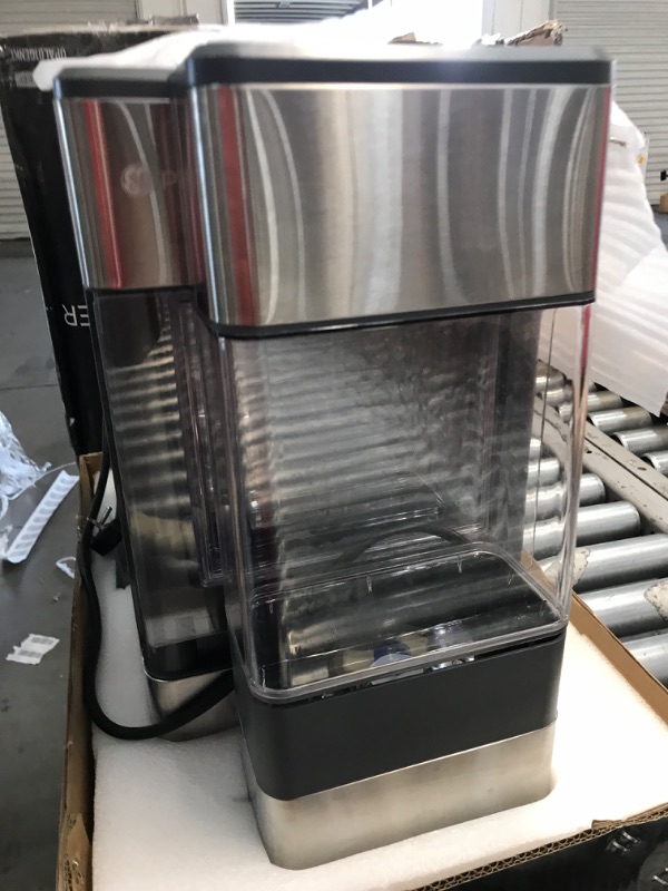 Photo 8 of GE Profile Opal | Countertop Nugget Ice Maker with Side Tank | Portable Ice Machine Makes up to 24 lbs. of Ice Per Day | Stainless Steel Finish
