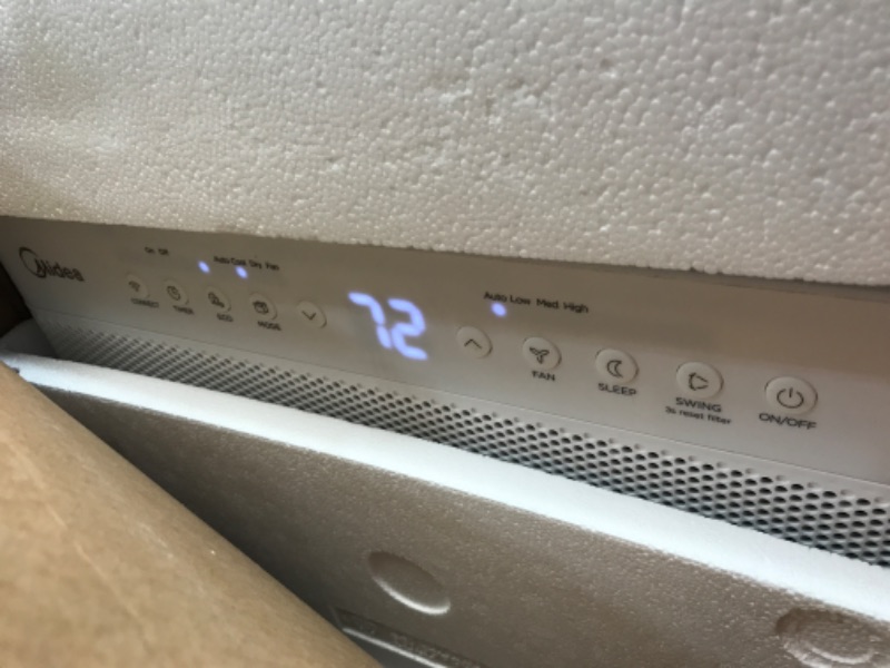 Photo 1 of Midea 8,000 BTU U-Shaped Smart Inverter Window Air Conditioner–Cools up to 350 Sq. Ft., Ultra Quiet with Open Window Flexibility, Works with Alexa/Google Assistant, 35% Energy Savings, Remote Control
