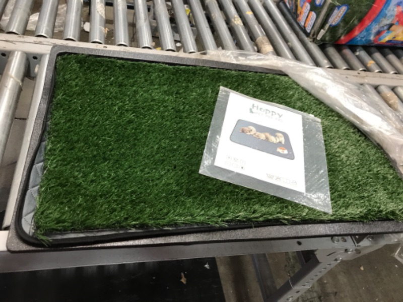 Photo 2 of  35in x 23in Extra Large Grass Porch Potty Tray, Replacement Artificial Fake Grass Puppy Training Pads