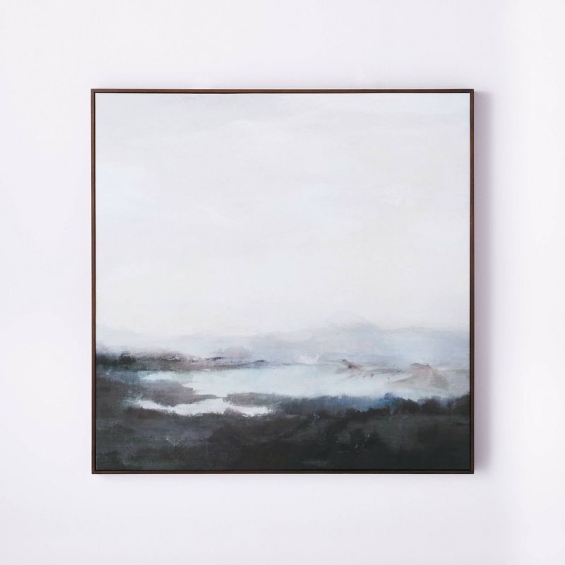 Photo 1 of 36" X 36" Dreary Abstract Landscape Framed Wall Canvas - Threshold™ Designed with Studio McGee
