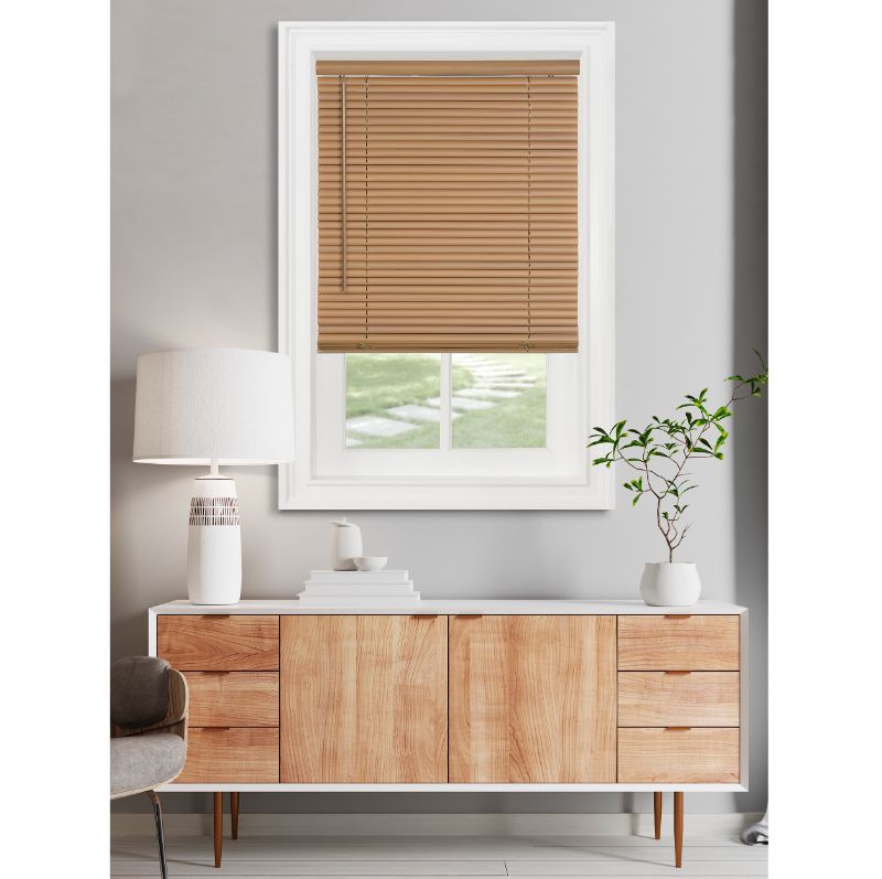 Photo 1 of Achim MSG272WD04 72 X 64 in. Cordless GII Morningstar 1 in. Light Filtering Mini Blind - Woodtone (884015)
