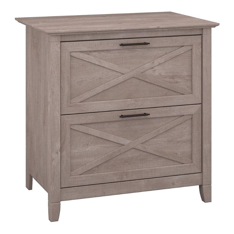 Photo 1 of 2 Drawer Key West File Cabinet Washed Gray - Bush Furniture
