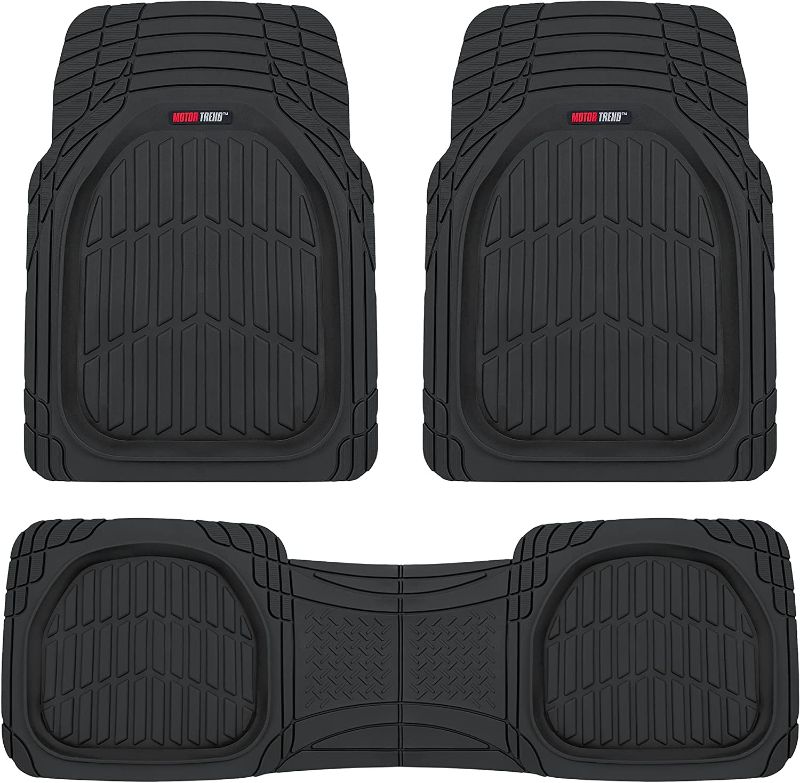 Photo 1 of ***LIKE NEW***
Motor Trend 923-BK Black FlexTough Contour Liners-Deep Dish Heavy Duty Rubber Floor Mats for Car SUV Truck & Van-All Weather Protection Trim to Fit Most Vehicles
