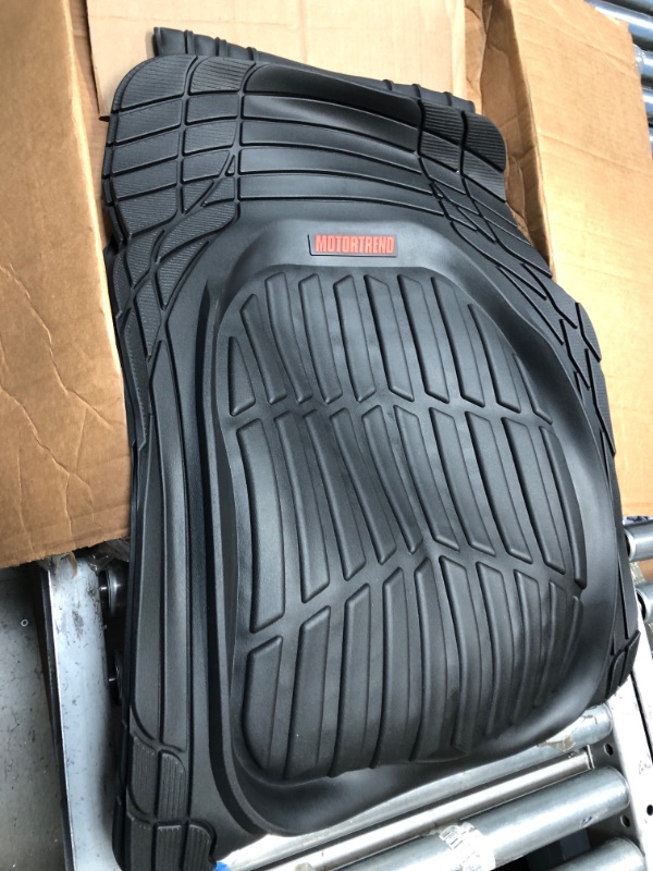 Photo 2 of ***LIKE NEW***
Motor Trend 923-BK Black FlexTough Contour Liners-Deep Dish Heavy Duty Rubber Floor Mats for Car SUV Truck & Van-All Weather Protection Trim to Fit Most Vehicles
