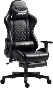 Photo 1 of DARKECHO GAMING CHAIR OFFICE CHAIR WITH FOOTREST MASSAGE RACING COMPUTER ERGONOMIC CHAIR LEATHER RECLINING