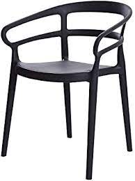 Photo 1 of *** GREY***   Amazon Basics Dark Grey, Curved Back Dining Chair-Set of 2, Premium Plastic
