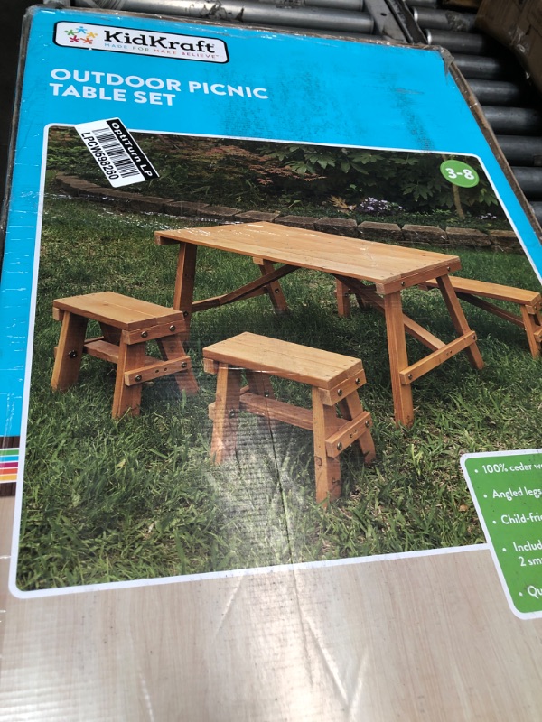 Photo 2 of KidKraft Outdoor Picnic Table Set

