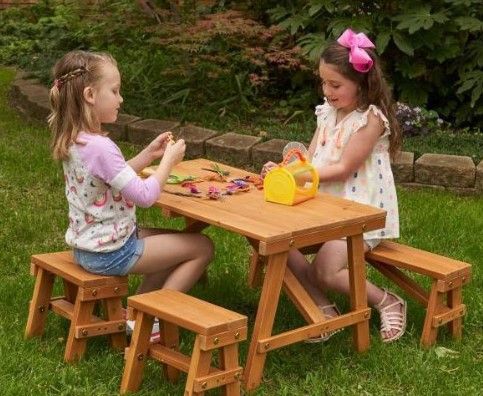 Photo 1 of KidKraft Outdoor Picnic Table Set

