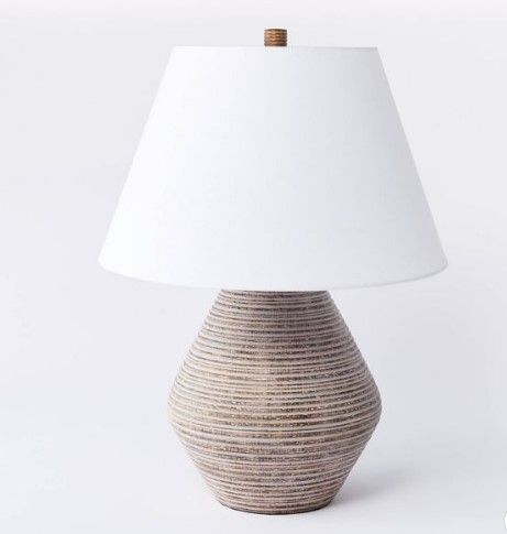 Photo 1 of Assembled Resin Table Lamp Tan - Threshold™ designed with Studio McGee

