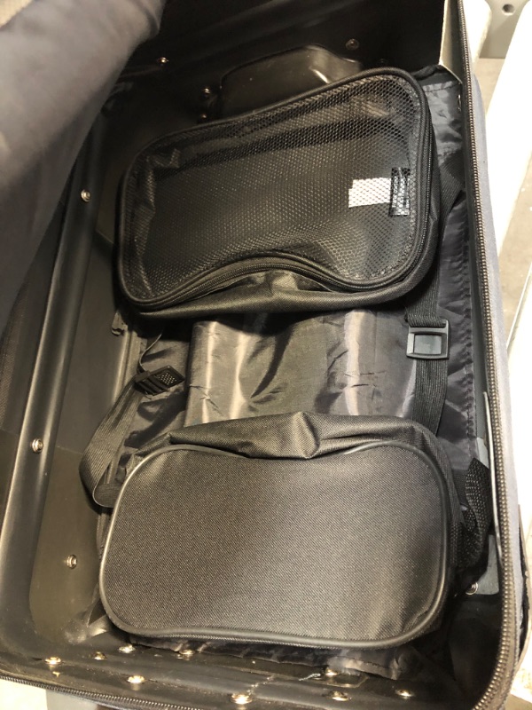 Photo 2 of 16"  Checked Spinner3 PC  Luggage Set - Black