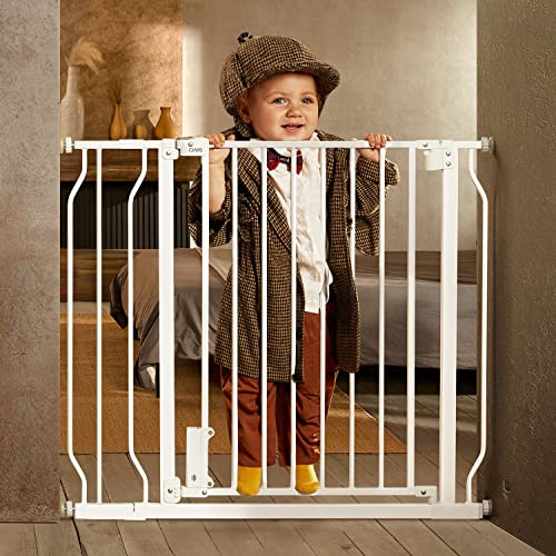 Photo 1 of Ciays Baby Gate 29.5” to 37.4”, 30-in Height Extra Wide Dog Gate for Stairs, Doorways and House, Auto-Close Safety Metal Pet Gate for Dogs with Al
