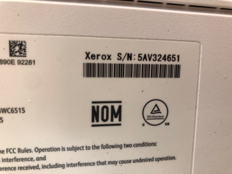 Photo 5 of MAJOR DAMAGE**UNABLE TO FULLY TEST**DOES POWER ON**Xerox WorkCentre 6515/DN Automatic Duplex Color Laser All-in-One LED Printer
