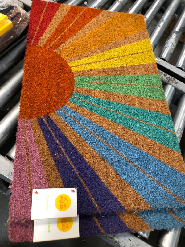 Photo 2 of 2 pack**1'6"x2'6" Rainbow Sunshine Doormat - Sun Squad™
