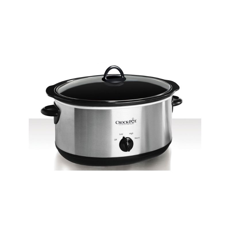 Photo 1 of Crock-pot Oval Manual Slow Cooker, 8 Quart, Stainless Steel (SCV800-S)
