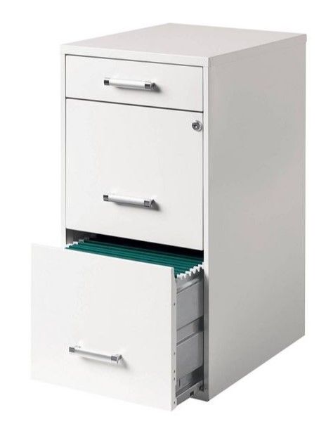 Photo 1 of 3-Drawer Filing Cabinet Steel Off-White - Hirsh

