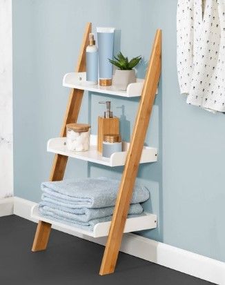 Photo 1 of 3-Tier Ladder Shelf White - Honey Can Do

