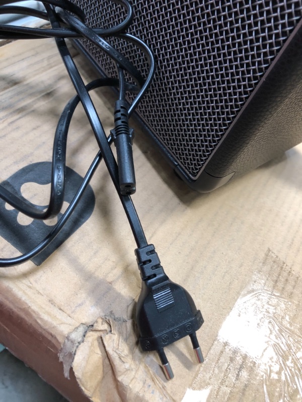 Photo 2 of INCOMPLETE!!!! Marshall Tufton Portable Bluetooth Speaker - Black
**INCOMPLETE POWER CORD, WAS NOT TESTED** 
