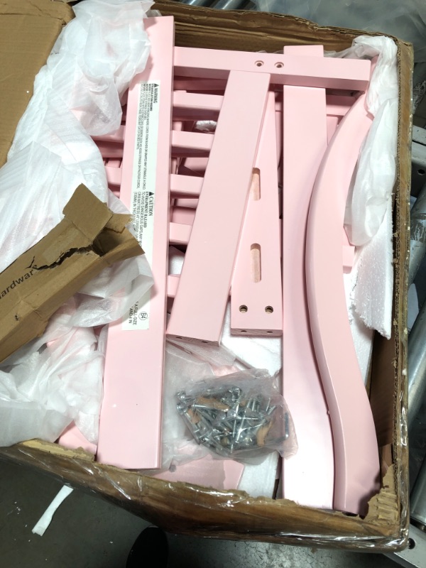 Photo 2 of Dream on Me Portland 3 in 1 Convertible Toddler Bed Pink
