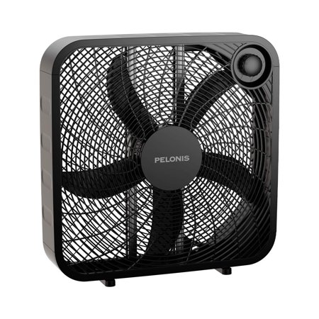 Photo 1 of Pelonis Pfb50a2abb-v 3-speed Box Fan for Full-force Circulation with Air Conditioner, Black, 2020 New Model
