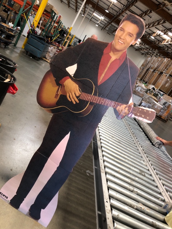 Photo 2 of 63" Life-size Elvis with Guitar Cardboard Cutout
