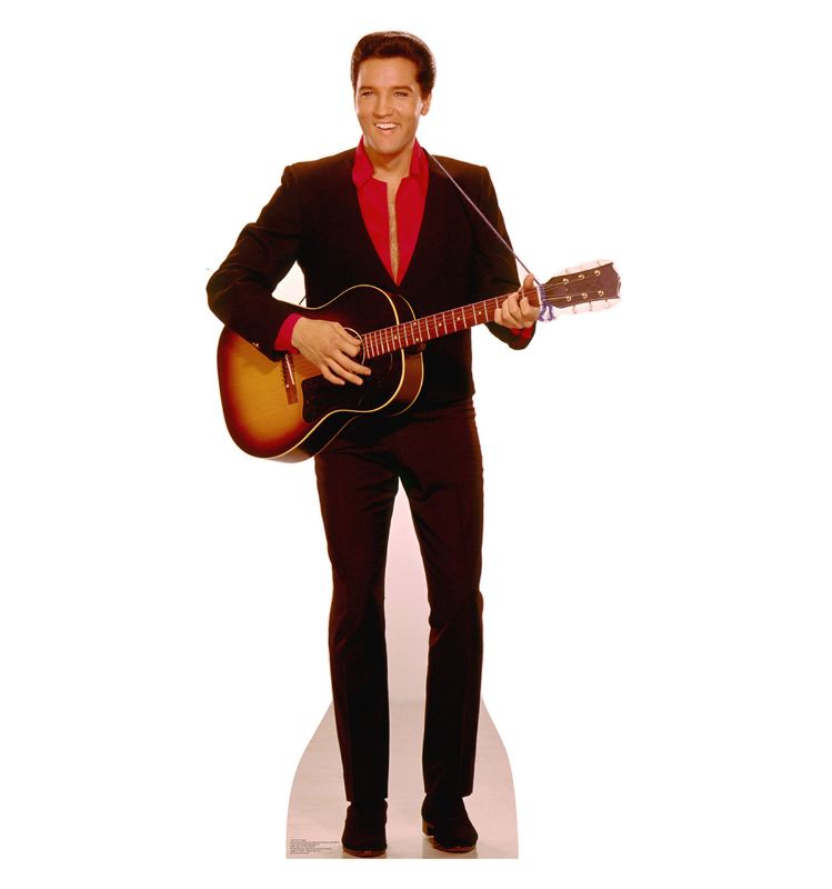 Photo 1 of 63" Life-size Elvis with Guitar Cardboard Cutout
