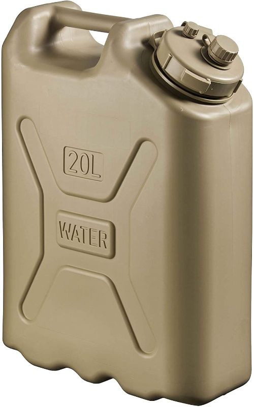 Photo 1 of **hole on top of container**
Scepter BPA Durable 5 Gallon 20 Liter Portable Military Water Storage Container
