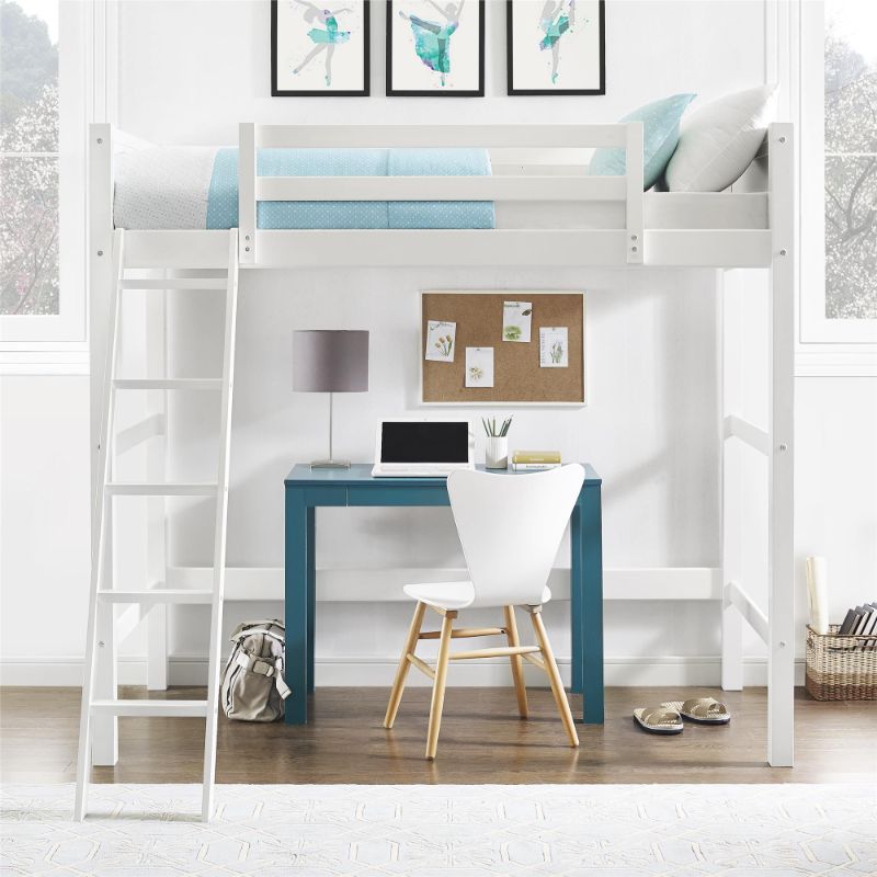 Photo 1 of ***incomplete, missing one box***
Your Zone Kids Wooden Loft Bed with Ladder, Twin, White
