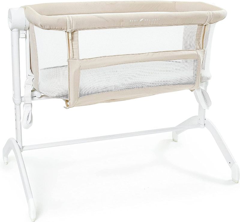 Photo 1 of Baby Delight Beside Me Wink Bassinet | Bedside Sleeper | 7-Position Height Adjustment | Organic Oat