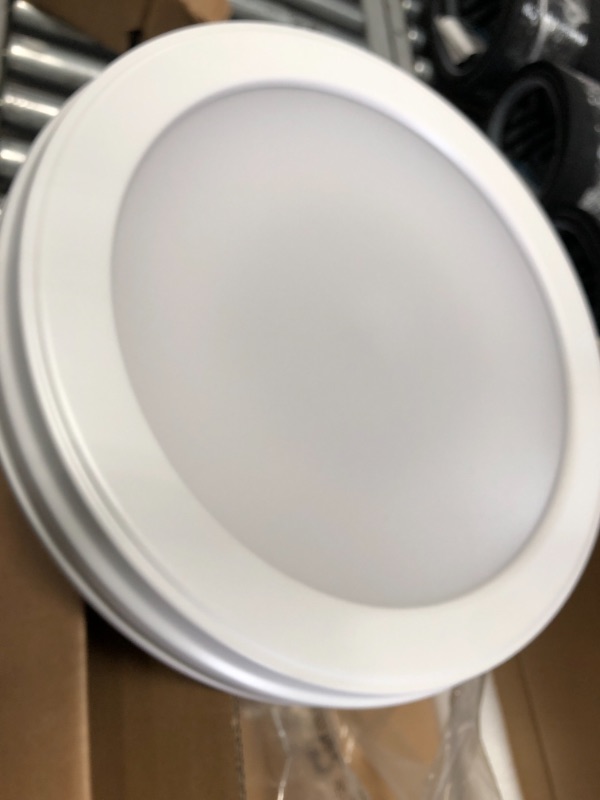 Photo 1 of Broan-NuTone
Roomside Series Decorative White 80 CFM Ceiling Bathroom Exhaust Fan with Round LED Panel and Beveled Frame ENERGY STAR
