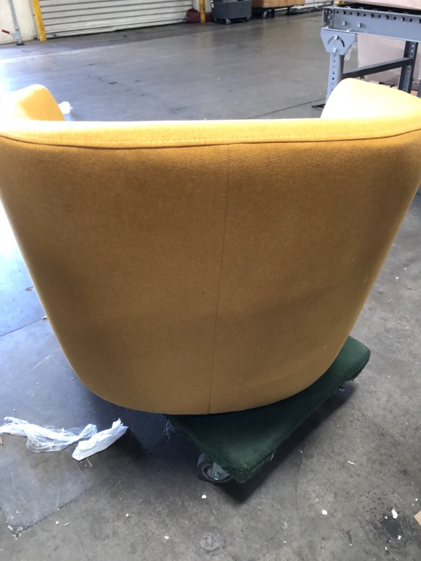 Photo 4 of Amazon Brand - Rivet Coen Modern Upholstered Accent Swivel Chair, 30"W, Maize Yellow
