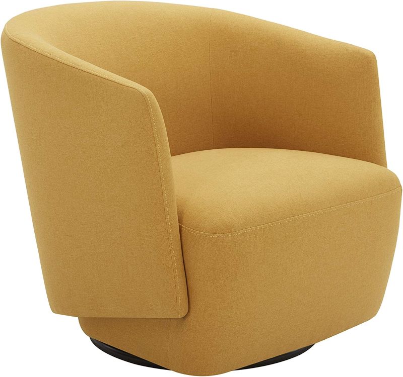 Photo 1 of Amazon Brand - Rivet Coen Modern Upholstered Accent Swivel Chair, 30"W, Maize Yellow
