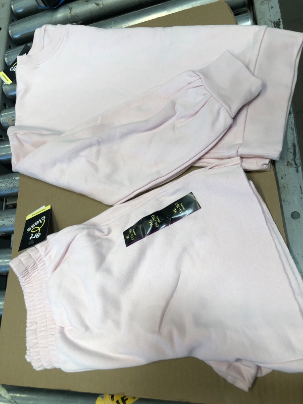 Photo 1 of 2 PIECE LIGHT PINK SET - LONG SLEEVE & SHORTS - XL 