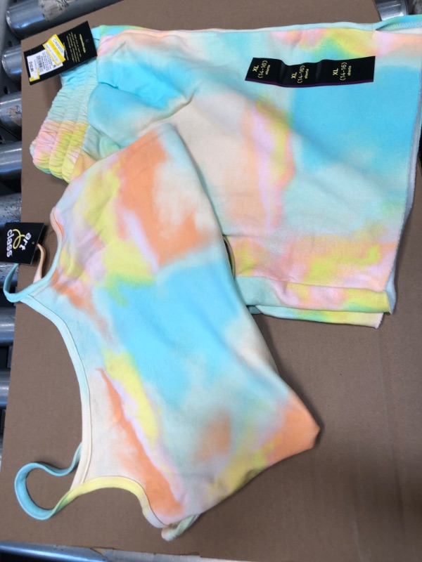 Photo 1 of 2 PIECE TIE DYE SET - XL 14/6- T-SHIRT & SHORTS 