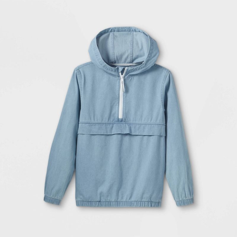 Photo 1 of Boys' Pullover Chambray Jacket - Cat & Jack™ Blue- size M (8/10) 