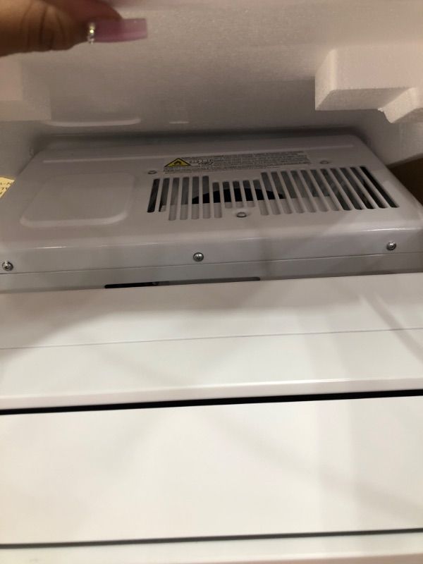 Photo 2 of **DAMAGE FRONT FACE**
Midea 8,000 BTU U-Shaped Smart Inverter Window Air Conditioner–Cools up to 350 Sq. Ft., Ultra Quiet with Open Window Flexibility,