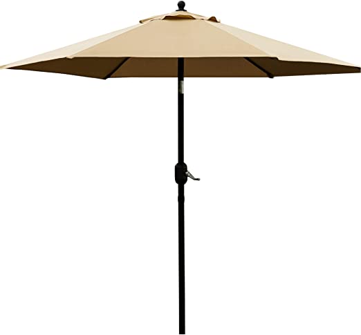 Photo 1 of 6FTPatio Umbrella Outdoor Table Market Umbrella with Push Button Tilt/Crank