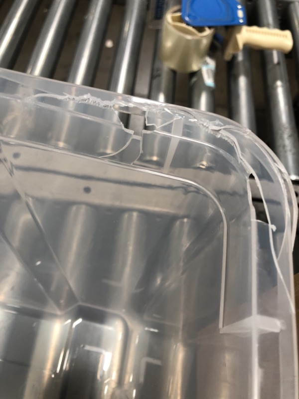 Photo 5 of (DAMAGED)IRIS USA 72 Qt. Plastic Storage Bin Tote Organizing Container with Durable Lid and Secure Latching Buckles
**3BINS DAMAGED FROM CORNERS**