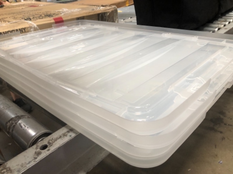 Photo 8 of (DAMAGED)IRIS USA 72 Qt. Plastic Storage Bin Tote Organizing Container with Durable Lid and Secure Latching Buckles
**3BINS DAMAGED FROM CORNERS**