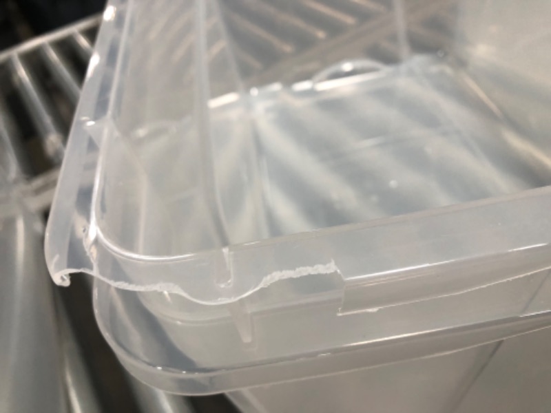 Photo 3 of (DAMAGED)IRIS USA 72 Qt. Plastic Storage Bin Tote Organizing Container with Durable Lid and Secure Latching Buckles
**3BINS DAMAGED FROM CORNERS**