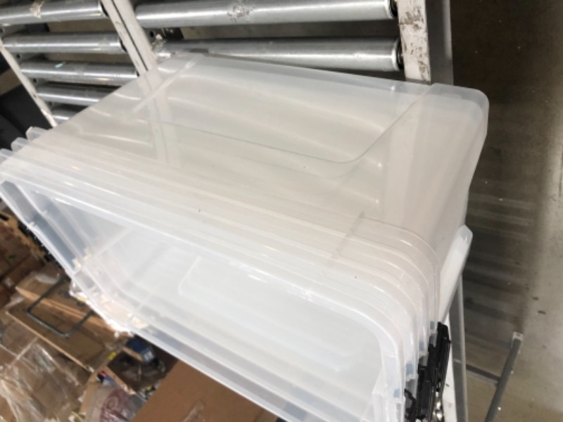 Photo 6 of (DAMAGED)IRIS USA 72 Qt. Plastic Storage Bin Tote Organizing Container with Durable Lid and Secure Latching Buckles
**3BINS DAMAGED FROM CORNERS**