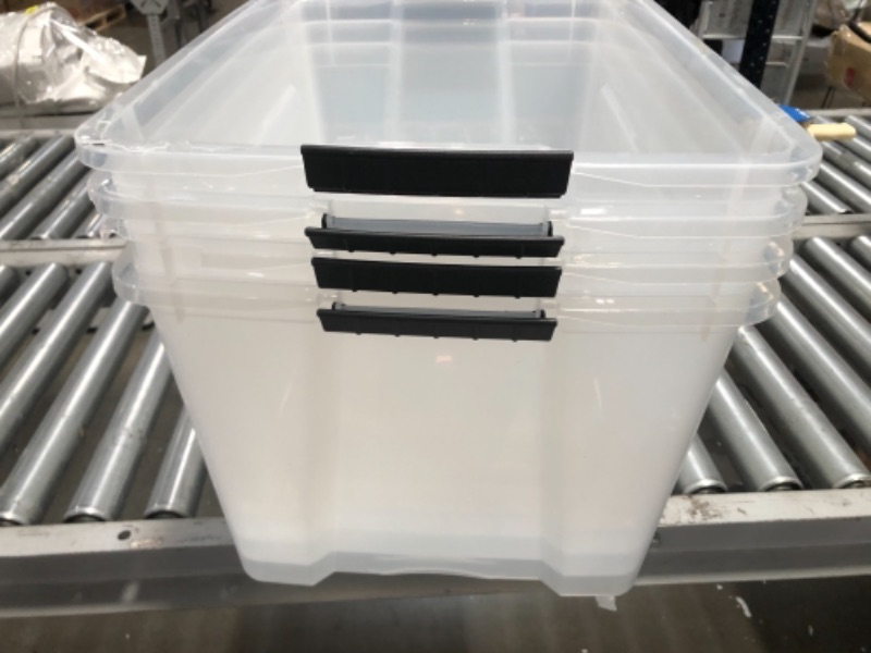 Photo 7 of (DAMAGED)IRIS USA 72 Qt. Plastic Storage Bin Tote Organizing Container with Durable Lid and Secure Latching Buckles
**3BINS DAMAGED FROM CORNERS**