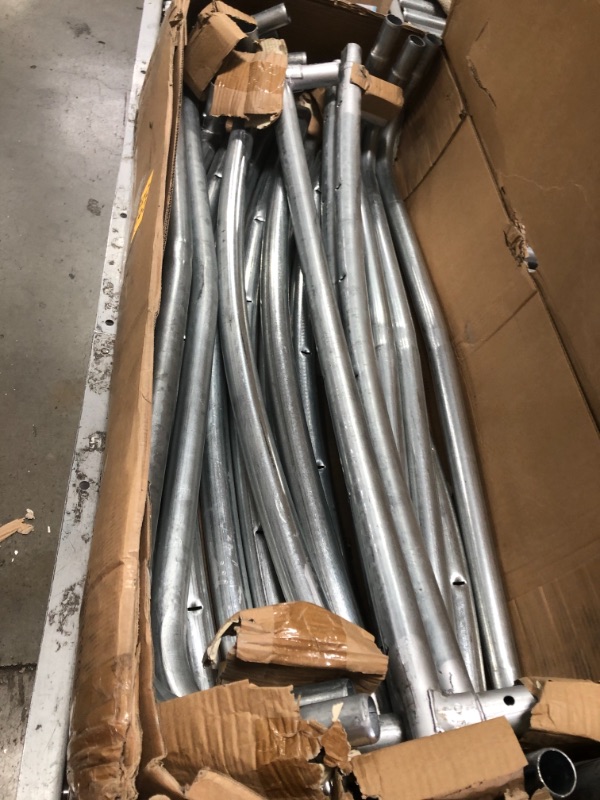 Photo 4 of NOT COMPLETE!!! Livspace 14FT Trampoline Set with Swing, Slide, Basketball Hoop and Ladder-Metal for Kids & Adults,Recreational Trampolines for Indoor, Green, 14FT with Swing & Slide (Recreational Trampoline) BOX 2 OF 3 
**MISSING BOX 1 AND 3, MISSING SWI