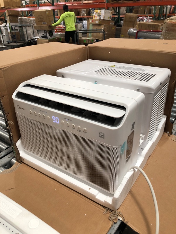 Photo 2 of Midea 8,000 BTU U-Shaped Smart Inverter Window Air Conditioner–Cools up to 350 Sq. Ft., Ultra Quiet with Open Window Flexibility, Works with Alexa/Google Assistant, 35% Energy Savings, Remote Control
