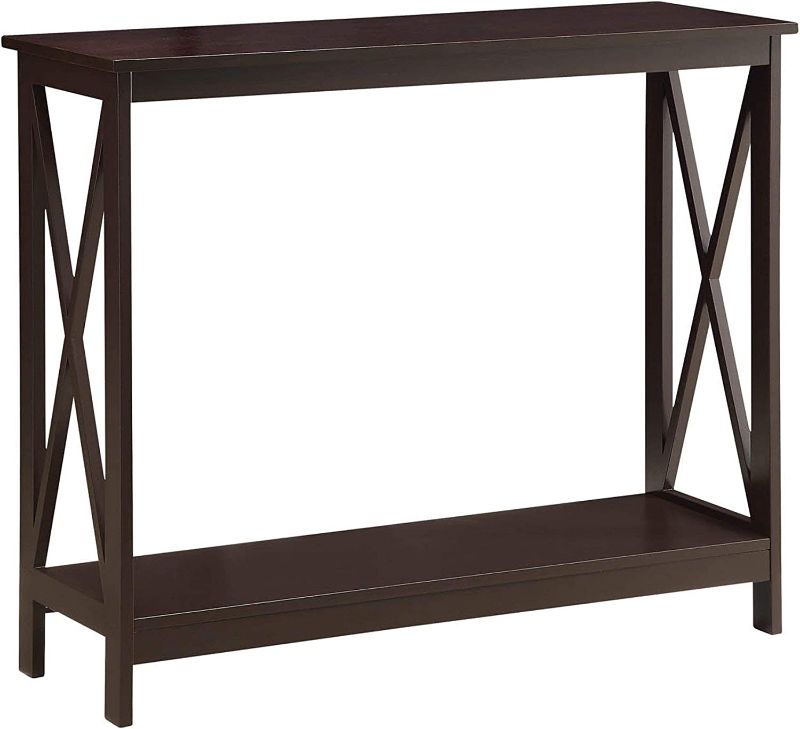 Photo 1 of (DAMAGED)Convenience Concepts Oxford Console Table, Espresso
**COSMETIC DAMAGES**
