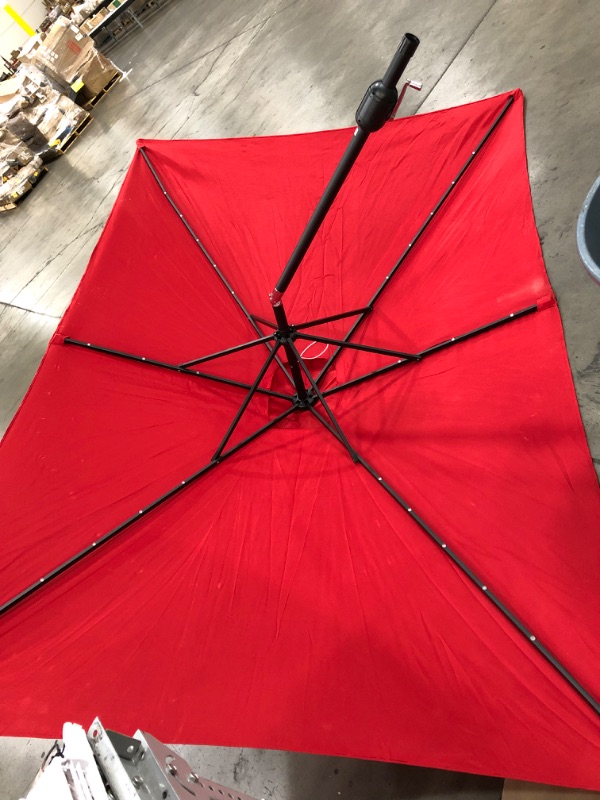 Photo 1 of 10FT RED SOLAR PATIO UMBRELLA